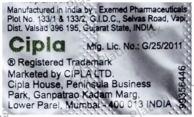 Sitacip Em 100/10/1000mg Tablet 10s