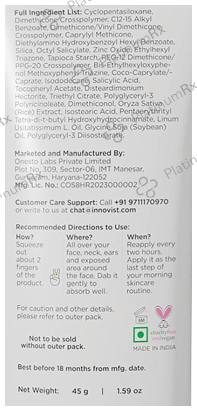 Sun Scoop Ultra Matte Dry Touch SPF 50+ PA+++ Cream 45gm