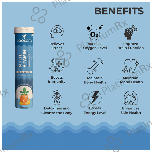Zaocare Multivitamin Effervescent Tablet Pineapple