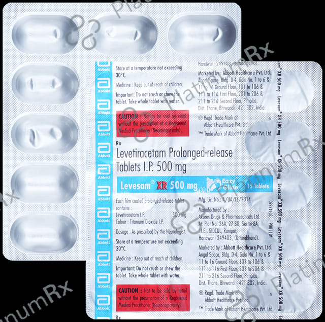 Levesam XR 500mg Eazy Glide Tablet PR 15S