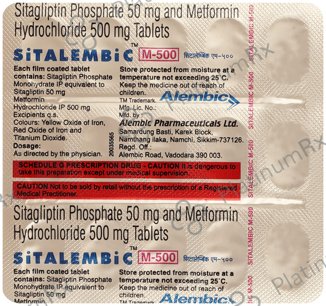 Sitalembic M 50/500mg Tablet 15s