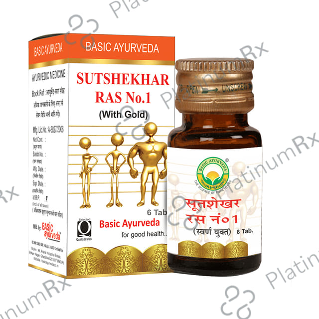 Basic Ayurveda Sutshekhar Ras No.1 (with Gold) Tablet 6 tablets