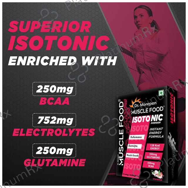 Dr. Morepen Muscle Food Isotonic Powder Litchi