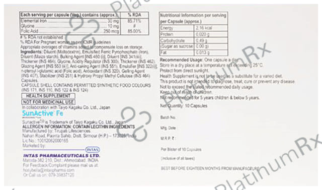 Le Feritas 27/10mg/250mcg Capsule 10s