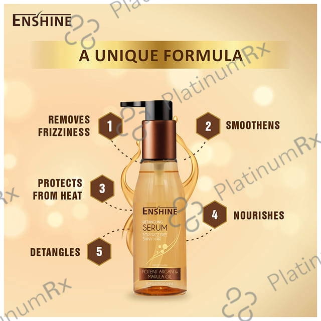 Enshine Detangling Serum Infused with Argan & Marula Oil for Frizz Free Shiny Hair