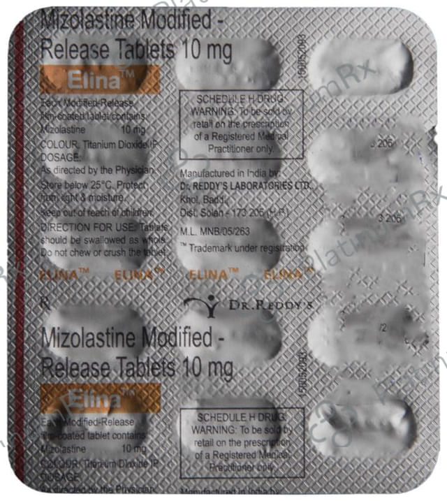 Elina 10mg Tablet MR 15s