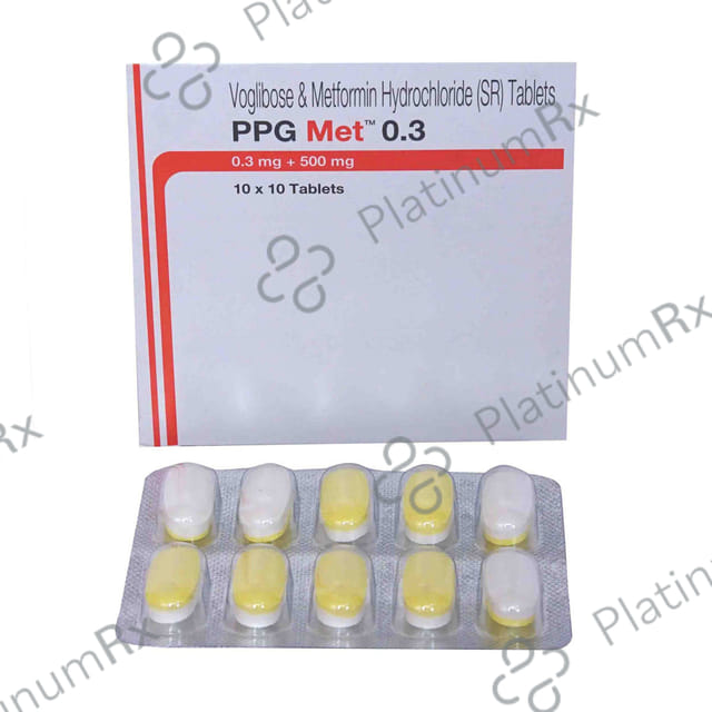 Ppg Met 0.3/500mg Tablet 10s