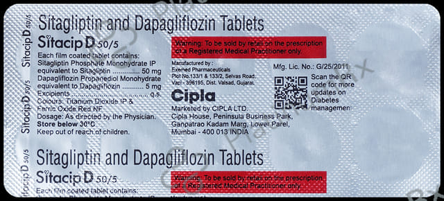 Sitacip D 5mg/50mg Tablet