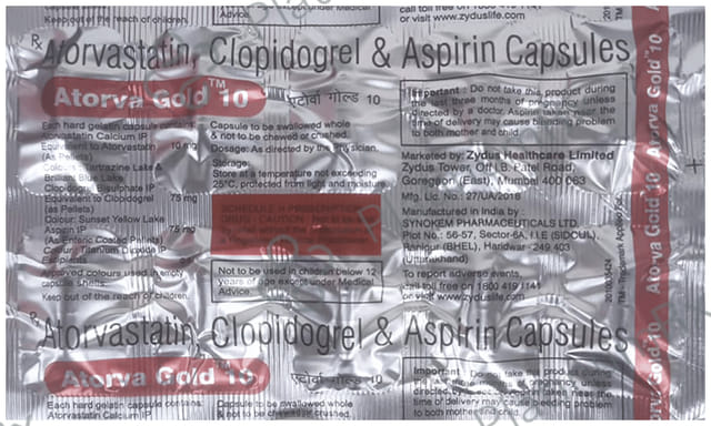 Atorva Gold 10mg Capsule 10s