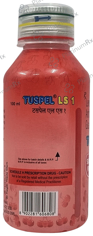 Tuspel LS 1 Cherry 15/50/1mg Expectorant 100ml