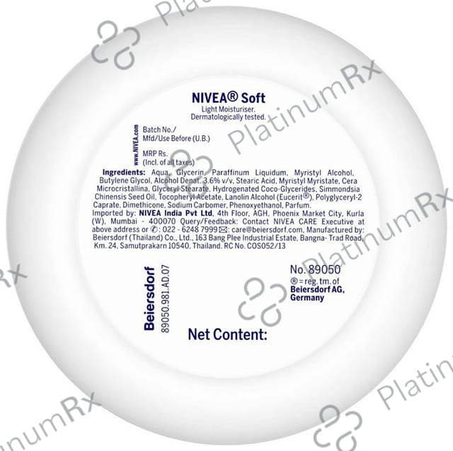 Nivea Soft Light Moisturiser Cream 100gm
