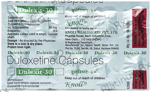 Dulexit 30mg Capsule 10s