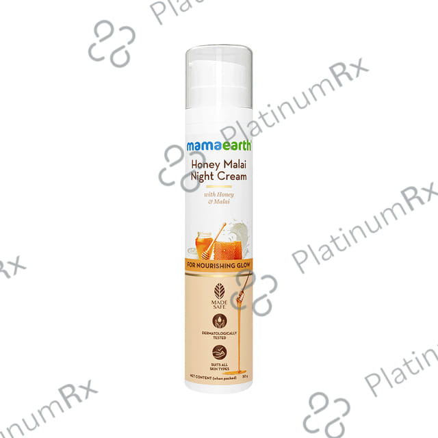Mamaearth Honey Malai Night Cream - Paraben & Silicone-Free - For All Skin Types