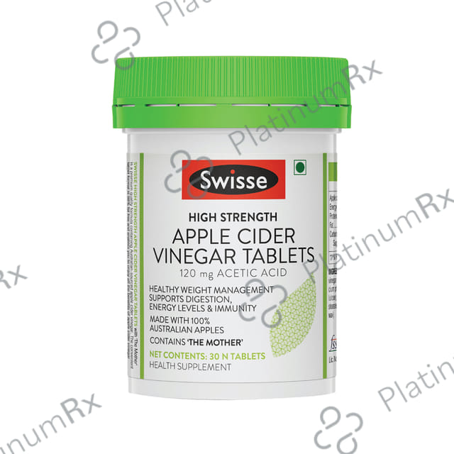 Swisse High Strength Apple Cider Vinegar ACV for Weight Management - Tablet