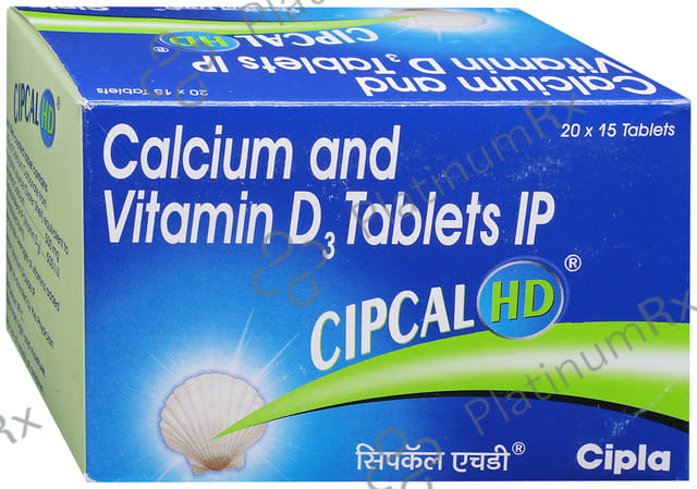 Cipcal HD 500mg/500IU Tablet 15s