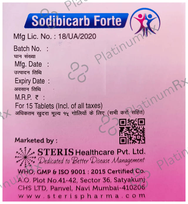 Sodibicarb Forte 1000mg Tablet 15s