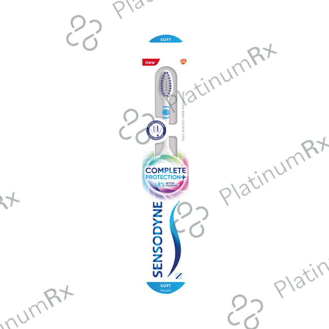 Sensodyne Toothbrush Complete Protection + Toothbrush with Flexible Neck for 48% Better Cleaning with Soft Tapered Bristles