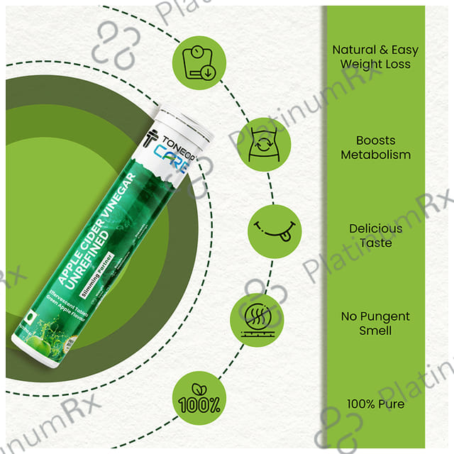 ToneOp Care Effervescent Tablet Apple Cider Vinegar Green Apple