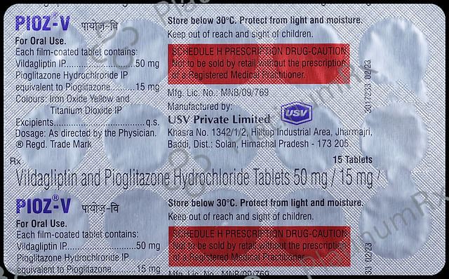 Pioz V 15/50mg Tablet 15s