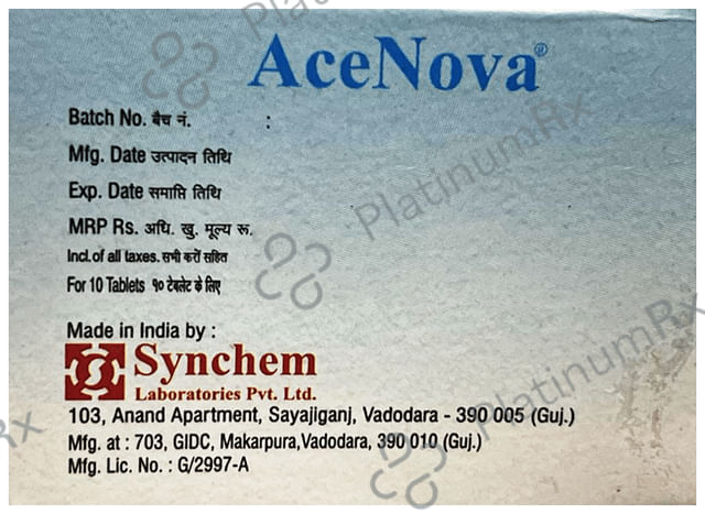 Acenova 100mg Tablet 10s