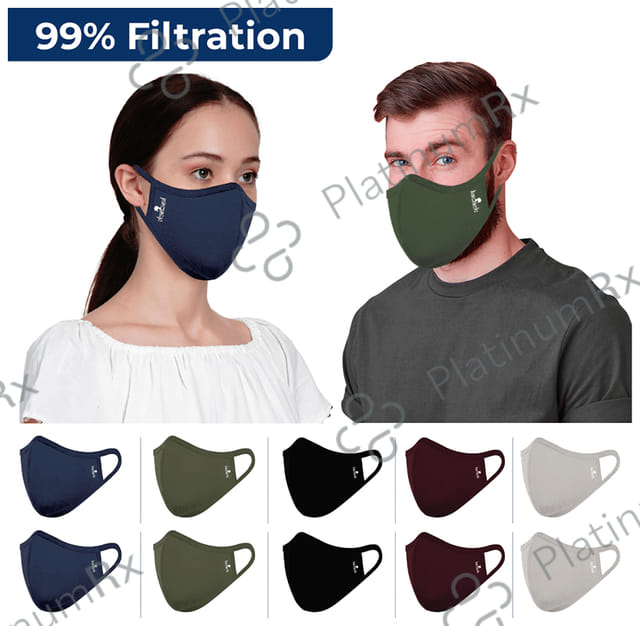 Kawach Fashion Pro Reusable & Washable Mask Free Size Assorted 10 masks