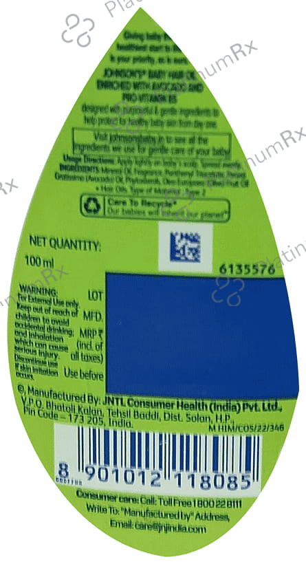 Johnson's Baby Hair Oil 100ml