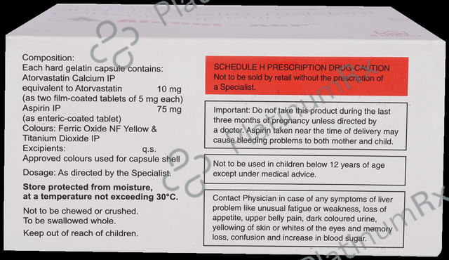 Atchol ASP 75/10mg Capsule 15s