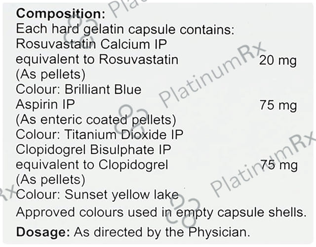 Cardiorostin Gold 75/20/75mg Capsule 10s