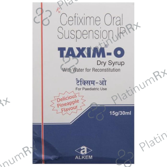 Taxim-O Dry Syrup Delicious Pineapple 50 Oral Suspension