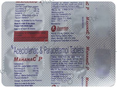 Mahanac P 100/325mg Tablet 10s