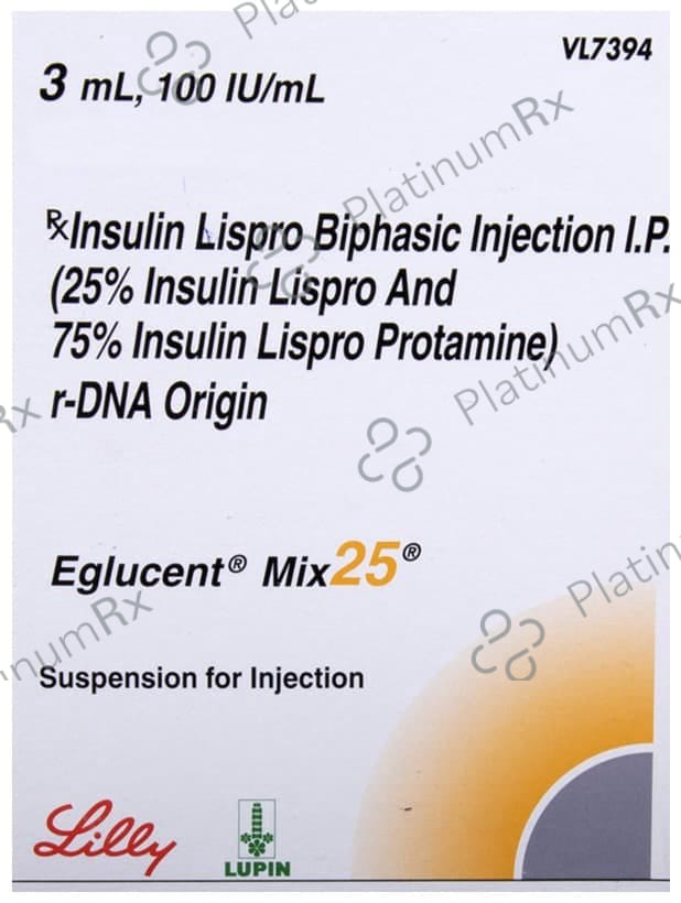 Eglucent Mix 25/75 (100 IU/ml) (1*3ml Refill Cartridge / Injection)