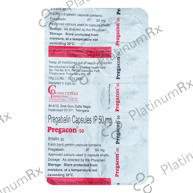 Pregacon 50mg Capsule