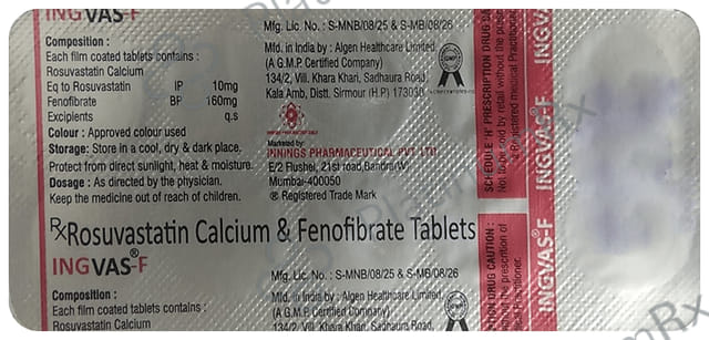 Ingvas F 160mg/10mg Tablet