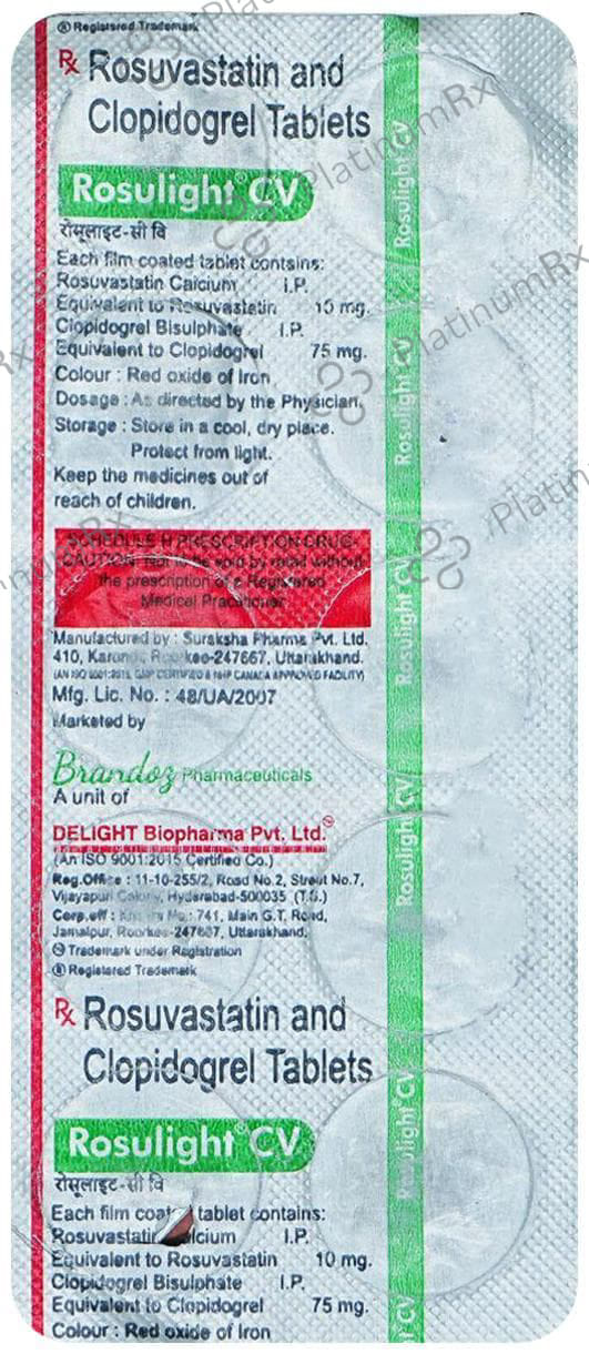 Rosulight CV 10mg/75mg Tablet
