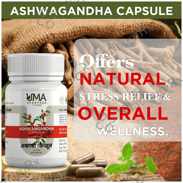 Uma Ayurveda Ashwagandha Veg Capsule