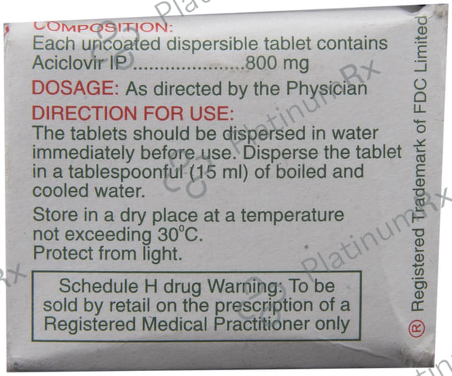 Ocuvir 800mg DT Tablet 5s