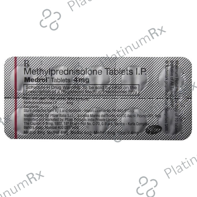 Medrol 4mg Tablet 10s