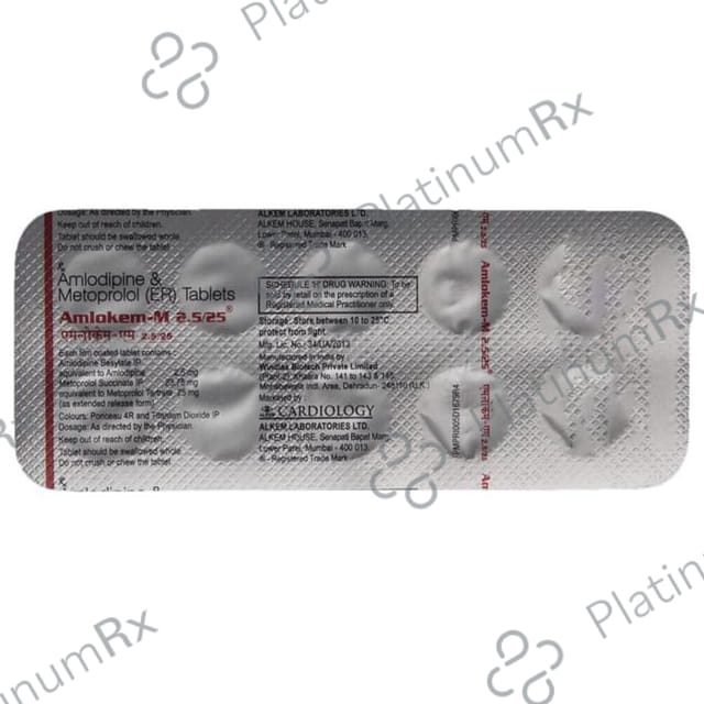 Amlokem M 2.5/25mg Tablet 10s