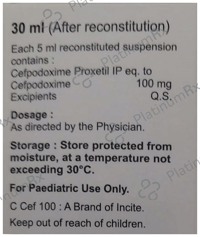 C Cef 100 Oral Suspension