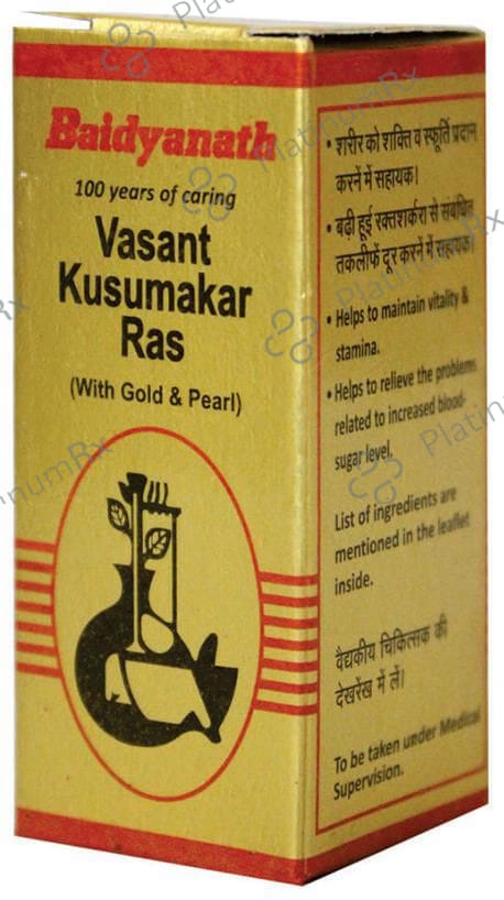 Baidyanath (Nagpur) Vasant Kusumakara Ras (with Gold & Pearl) Tablet 60 tablets