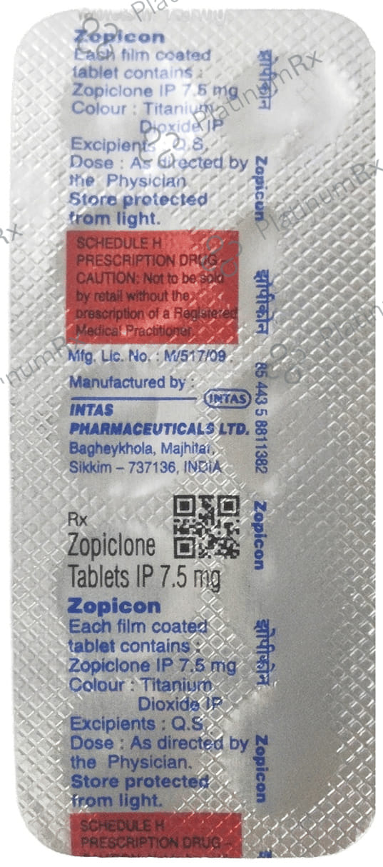 Zopicon 7.5mg Tablet 10s