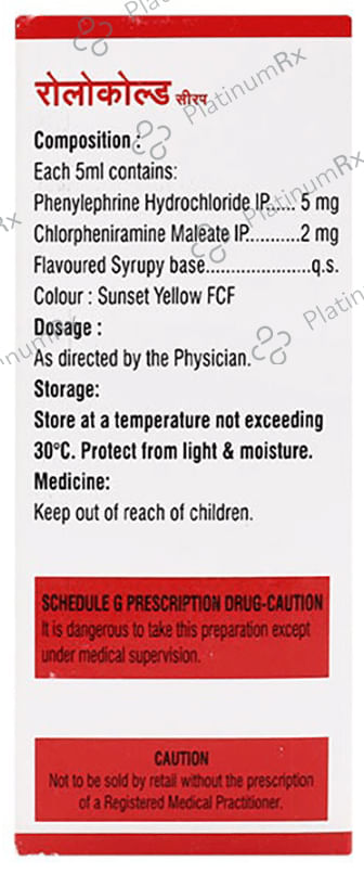 Rolocold Orange Syrup