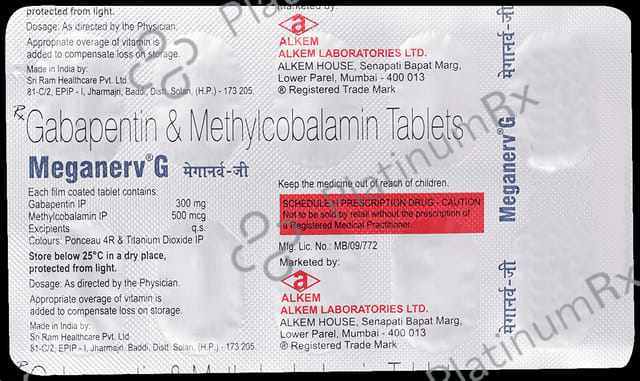 Meganerv G 300mg/500mcg Tablet
