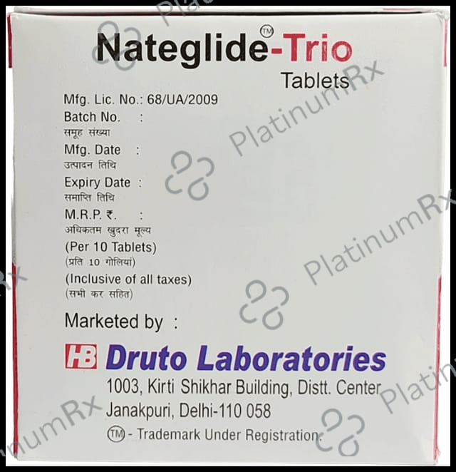 Nateglide Trio 60mg/500mg/0.2mg Tablet SR