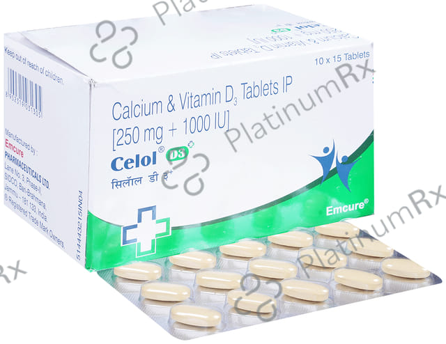 Celol D3 Plus 250mg Tablet 15s