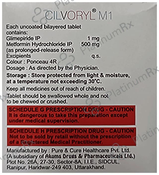 Cilvoryl M 1/500mg Tablet PR 15s