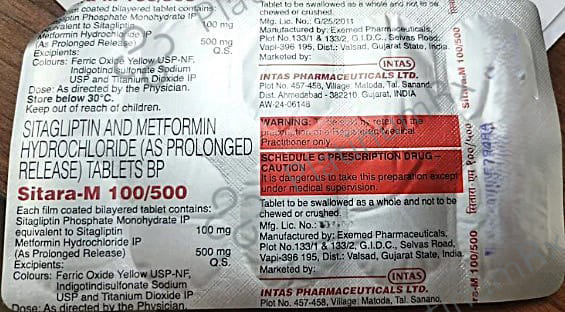 Sitara M 100/500mg Tablet PR 10s