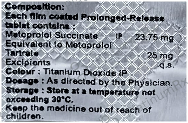 Metol 25mg Tablet XL 10s
