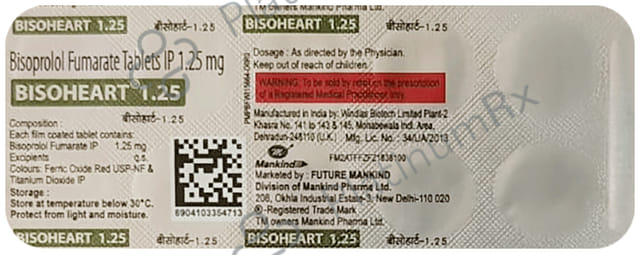 Bisoheart 1.25mg Tablet 10s