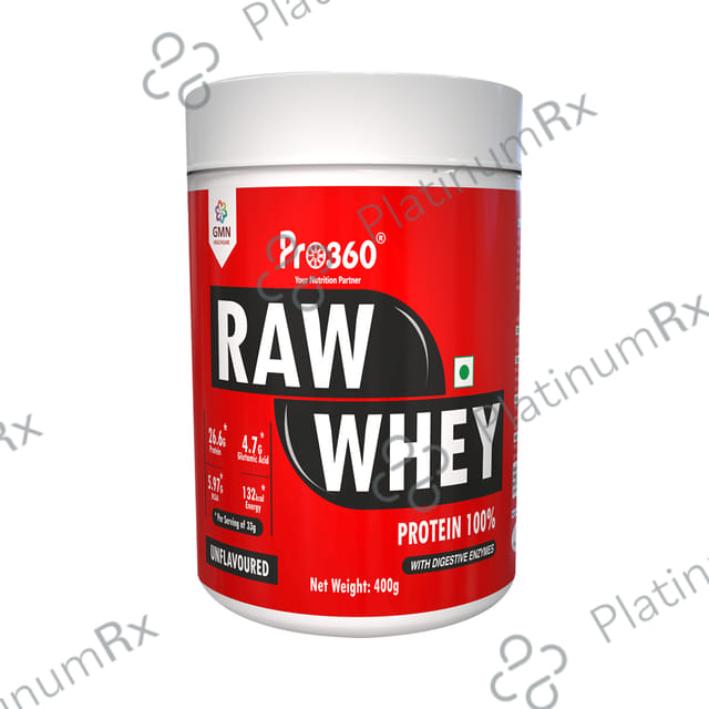Pro360 Raw Whey Protein 100% Unflavoured 400 gm